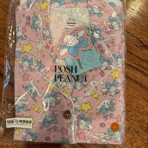Posh Peanut Pink Cinnamaroll Women's Luxe Pajama Set Size Large